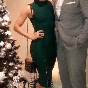 Green bandage dress